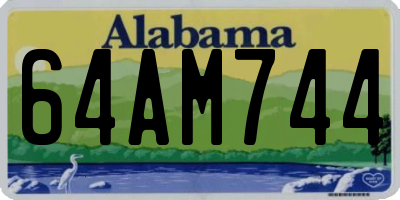 AL license plate 64AM744