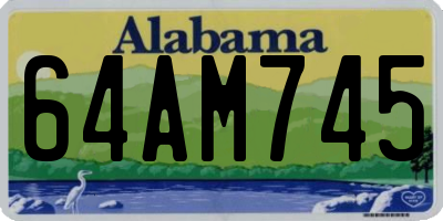 AL license plate 64AM745