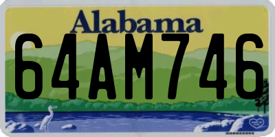 AL license plate 64AM746