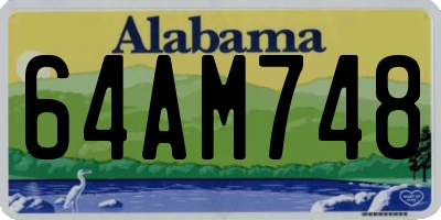 AL license plate 64AM748