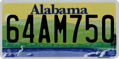 AL license plate 64AM750