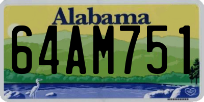 AL license plate 64AM751