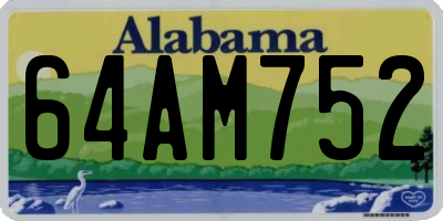 AL license plate 64AM752