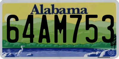 AL license plate 64AM753