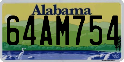 AL license plate 64AM754