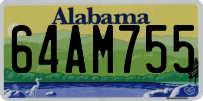 AL license plate 64AM755