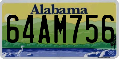 AL license plate 64AM756