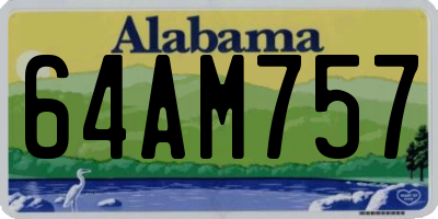 AL license plate 64AM757