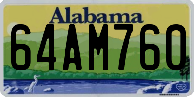 AL license plate 64AM760