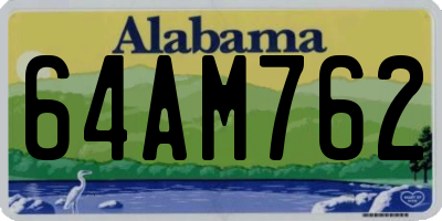AL license plate 64AM762