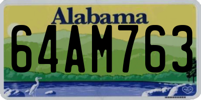 AL license plate 64AM763