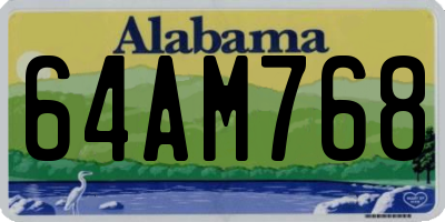 AL license plate 64AM768