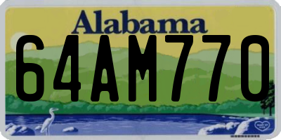 AL license plate 64AM770