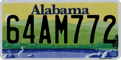 AL license plate 64AM772