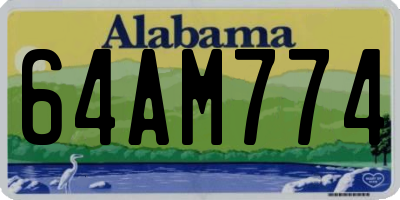 AL license plate 64AM774