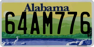 AL license plate 64AM776