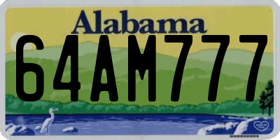 AL license plate 64AM777
