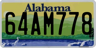 AL license plate 64AM778