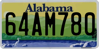 AL license plate 64AM780