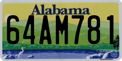 AL license plate 64AM781