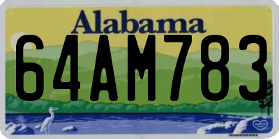 AL license plate 64AM783
