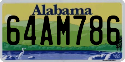 AL license plate 64AM786