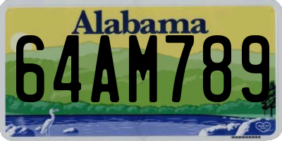 AL license plate 64AM789