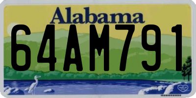 AL license plate 64AM791