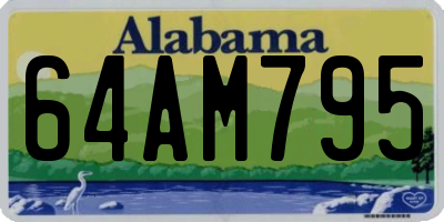 AL license plate 64AM795