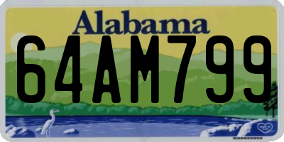 AL license plate 64AM799