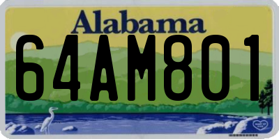 AL license plate 64AM801