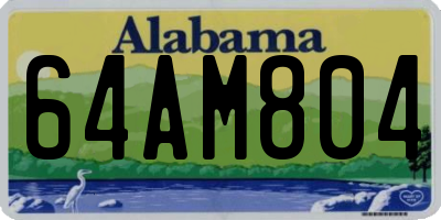 AL license plate 64AM804
