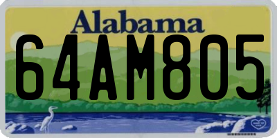 AL license plate 64AM805