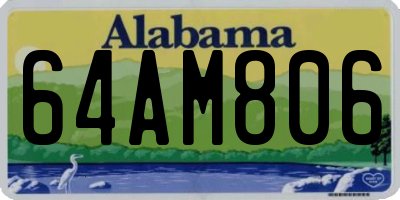 AL license plate 64AM806