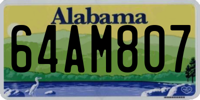 AL license plate 64AM807