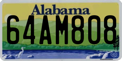 AL license plate 64AM808
