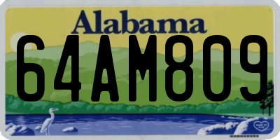 AL license plate 64AM809