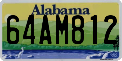AL license plate 64AM812