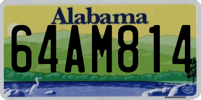 AL license plate 64AM814