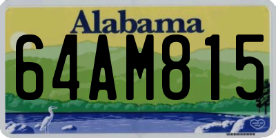 AL license plate 64AM815
