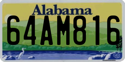 AL license plate 64AM816