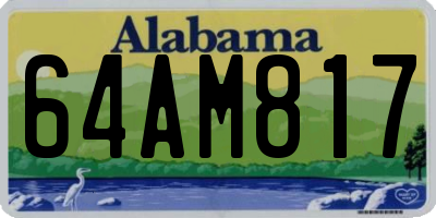 AL license plate 64AM817