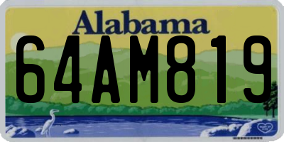 AL license plate 64AM819