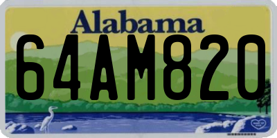 AL license plate 64AM820