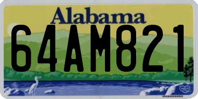 AL license plate 64AM821