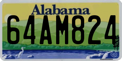 AL license plate 64AM824