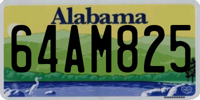 AL license plate 64AM825