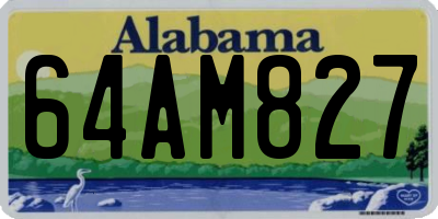 AL license plate 64AM827