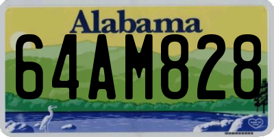 AL license plate 64AM828