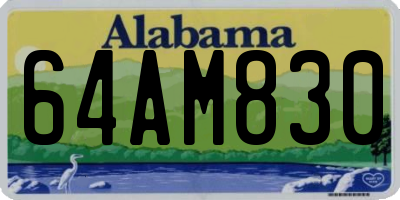 AL license plate 64AM830